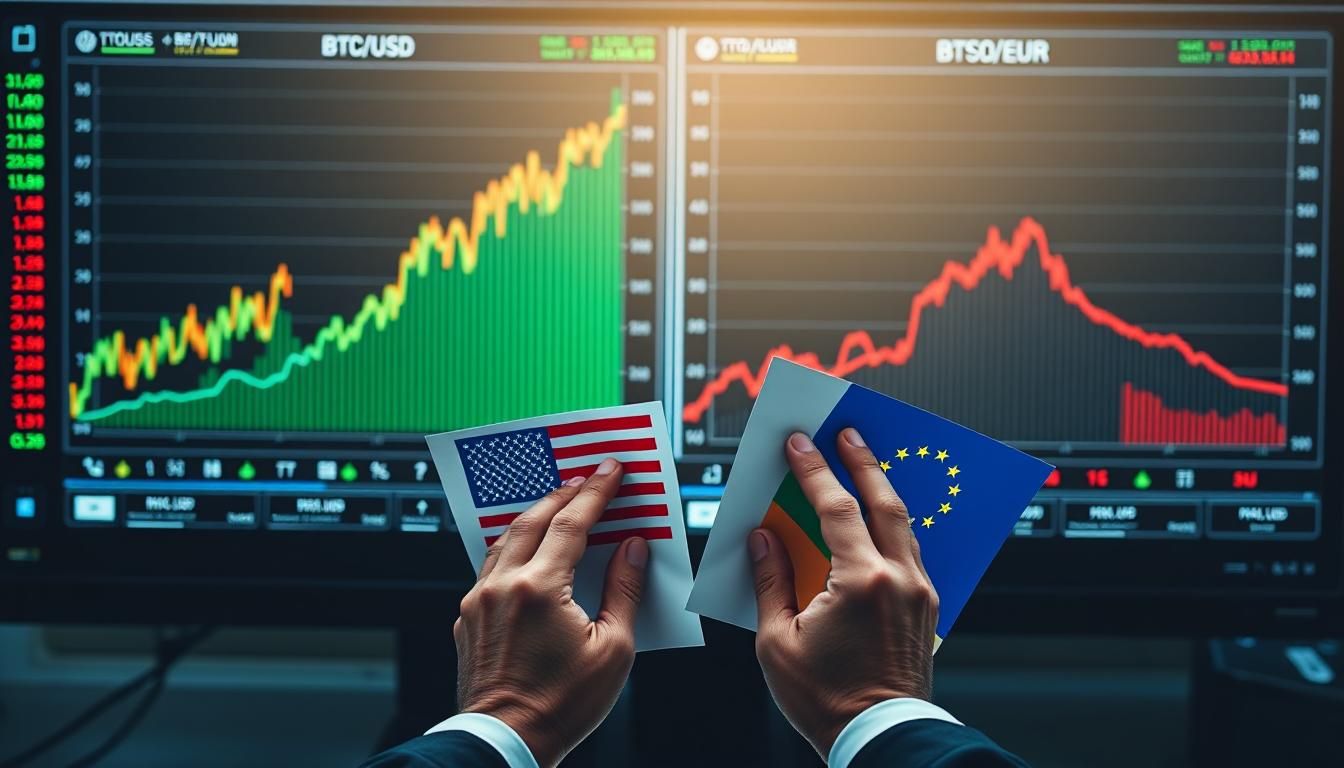 BTC USD vs EUR