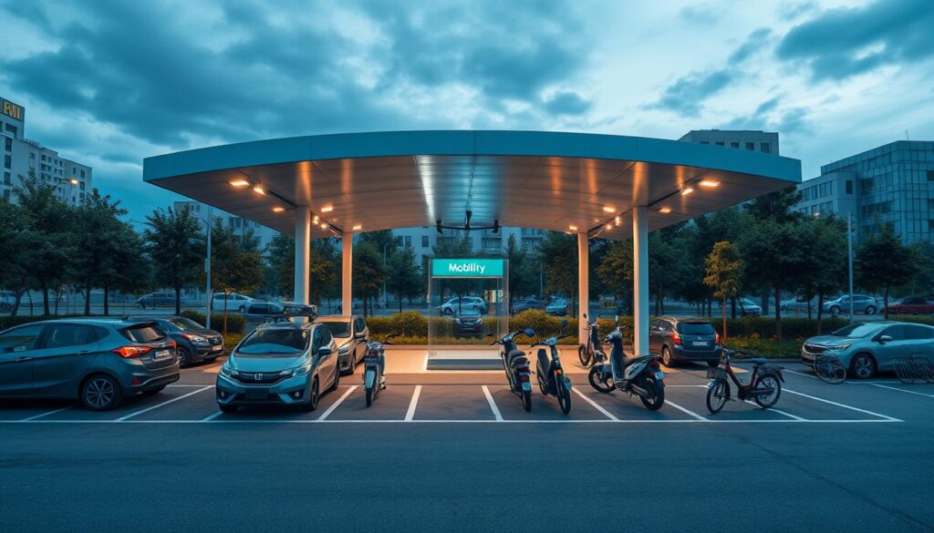 e-mobilitäts-hub. E-Scooter, E-Autos, E-bikes
