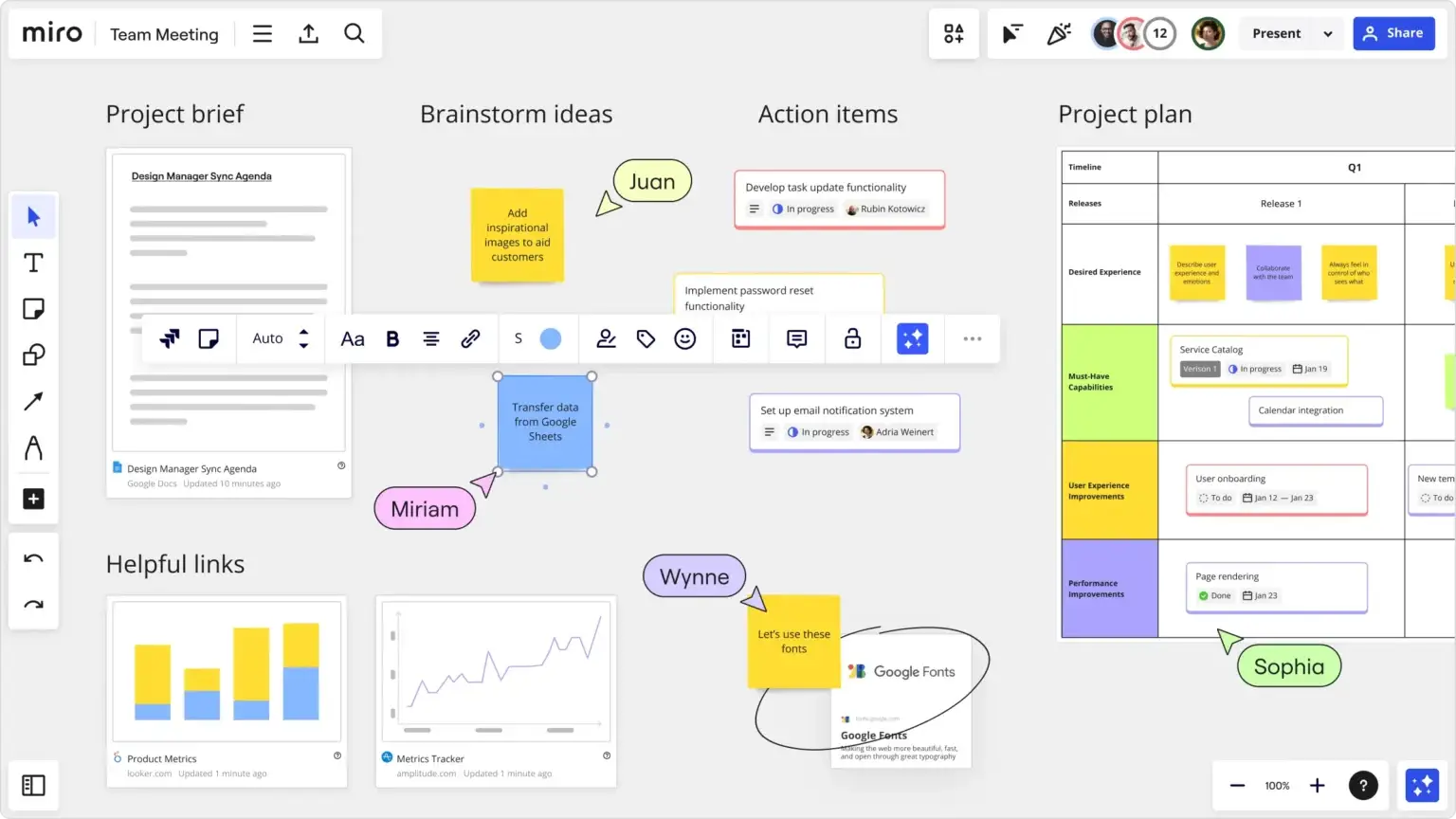 Kreative Ideen fließen nicht per Videocall auf Knopfdruck – diese schmerzliche Erfahrung haben verteilte Teams seit dem Remote-Boom gemacht. Während in Büros Gedanken an Whiteboards visualisiert und gemeinsam weiterentwickelt werden, stößt digitales Brainstorming oft an Grenzen. Miro hat dieses Problem erkannt und mit seiner visuellen Kollaborationsplattform gelöst.
